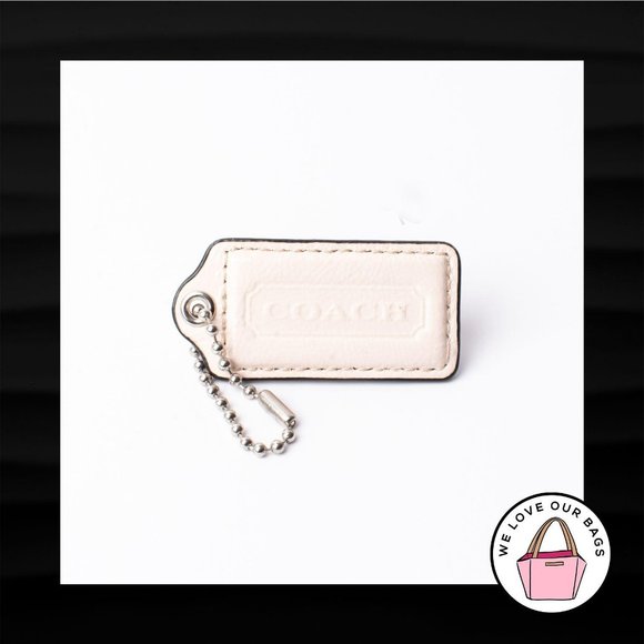 2.5" Large COACH IVORY WHITE PATENT LEATHER FOB - Picture 1 of 1